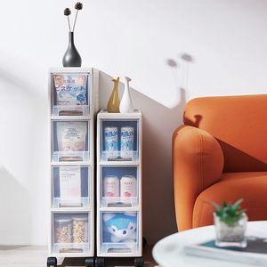 Household Multifunctional Narrow Drawer Type <b>Storage</b> Rack Durable Plastic Drawer <b>Storage</b> Cabinet with Four Wheels - Product Image 4