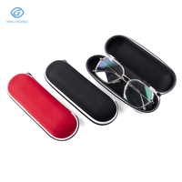 Étui à lunettes populaire avec fermeture éclair, portable, anti-chute, boîte de rangement pour lunettes de lecture, logo personnalisable, vente en gros