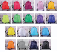 Sac à dos à cordon personnalisé en polyester 210D, léger, souple, pour la gym, l'école, les voyages et le rangement