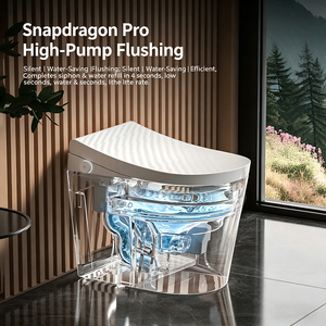 <span class=keywords><strong>WC</strong></span> intelligent allongé certifié NMD CUPC ETL, norme américaine 110V, avec ouverture automatique du couvercle, chasse d'eau automatique, bidet intelligent, personnalisable OEM - Product Image 3