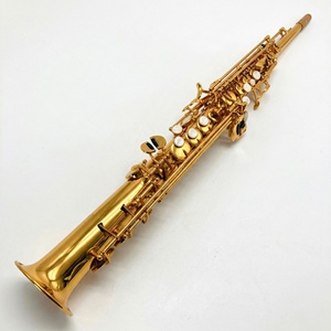 Venta Directa <span class=keywords><strong>de</strong></span> Fábrica: <span class=keywords><strong>Saxofón</strong></span> Soprano Recto en Si bemol con Lacado Dorado y Grabado Exquisito - Precio al por Mayor - Product Image 1