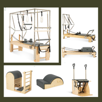 Lit d'entraînement de base de réformateur de Pilates en bois d'érable blanc direct par les fabricants OEM Offre Spéciale ensemble de réformateur de Pilates