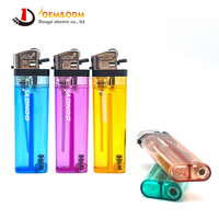 Briquet à gaz électrique rechargeable en plastique Dongyi 2025 OEM 80 mm pour cigares, avec logo personnalisé