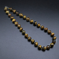 Collier à nœuds en perles de pierres précieuses rondes de 12 mm, design tendance, bijoux pour femmes, cadeau de fête, 48 cm (18,5 pouces), vente en gros