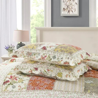 Couvre-lit en coton Quilts Handmade Patchwork 3pcs Couvre-lit sur le lit Double Couverture Queen Size Coverlet Summer Comforter