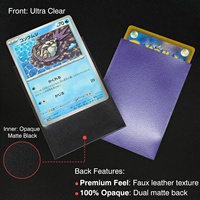 Lot de 100 protège-cartes TCG de qualité tournoi, texture simili cuir, finition mate, pour cartes à collectionner