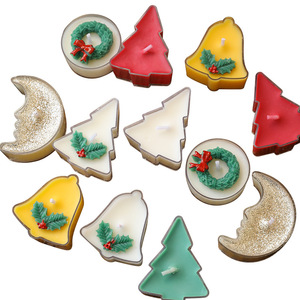 Bougies chauffe-plat parfumées de Noël faites à la main, écologiques, créatives, en forme de sapin, cloche, lune, couronne, pour aromathérapie, fête et décoration intérieure - Product Image 5