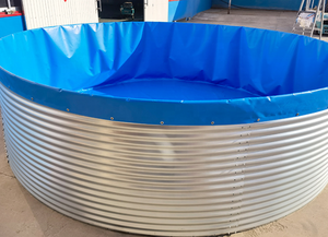 Pvc Kunstmatige Gegalvaniseerde Stalen Plaat Watertank Visvijver/Plastic Vijver Voor Aquarium/Vis Groeiende Container Visvijver - Product Image 4