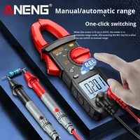 Clamp Meter Digital Presisi Tinggi 600A AC/DC Multimeter Layar LCD Mengukur Arus Tegangan Frekuensi Kapasitansi Resistansi