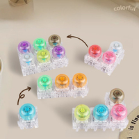 Keycaps Putar Fidget Keychain Macaron PC Caps LED Lighting Clicker Moduar Base DIY Rakitan Mini Keyboard Finger Gadget