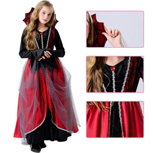 Kustomisasi grosir gaun putri anak penyihir hitam kostum pesta <span class=keywords><strong>Halloween</strong></span> untuk pertunjukan kostum Cosplay tari untuk anak perempuan - Product Image 4