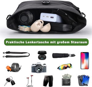 Bolsa de Manillar de <span class=keywords><strong>Bicicleta</strong></span> 3 en 1 Personalizada, Bolsa de Manillar de <span class=keywords><strong>Bicicleta</strong></span> de Nailon de 9 L con Correa para el Hombro - Product Image 2