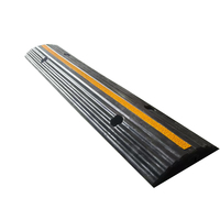 Rampa de Goma Resistente para Carreteras, Protector de Cables de Goma Flexible, Reductor de Velocidad Antideslizante para Entradas de Vehículos, Cubierta de Cables Resistente de 1 Canal