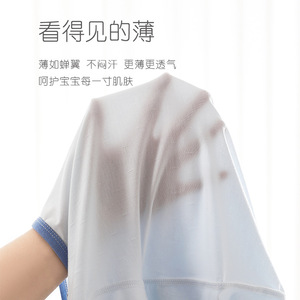 Combinaison à manches courtes pour bébé, fine, respirante, unisexe, avec imprimé de dessin animé pour nourrissons - Product Image 2