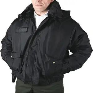 All Season Deluxe Plain Guard Uniform Security Bomber Jacket 100% Nylon Oxford Cortavientos ligero