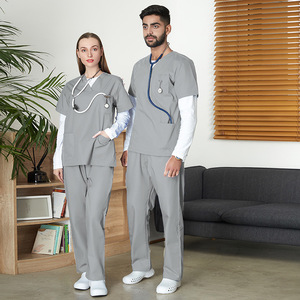 42001 Blouse d'Infirmière/Docteur à Manches Courtes avec Logo Personnalisé pour Usage Médical en Hôpital - Product Image 1