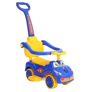 Pink Cartoon Push Walker Toy Car For Toddlers 1-3 Years Musical Ride On Vehicle With Steering Wheel And Handle - Product Image 4