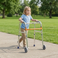Déambulateur pédiatrique en alliage d'aluminium pour enfants, réglable en hauteur, léger, pliable, aide à la marche médicale pour les enfants à domicile