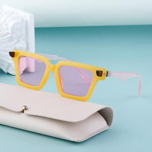 Gafas de sol retro con montura cuadrada para hombre, lentes de PC polarizadas con protección UV400, gafas deportivas para ciclismo al aire libre, origen Taizhou QC8777 - Product Image 4