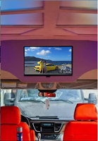 Nouveau moniteur de bus 24 pouces HD 1080P motorisé à rabat Android télécommande Full HD LCD moniteur de plafond TV stéréo monté sur le toit TV