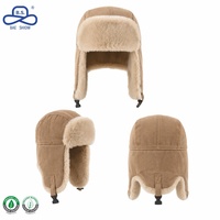 Gorro de Pana Personalizado OEM con Orejeras Forradas de Piel Sintética, Gorra de Aviador de Invierno con Broche a Presión, Unisex, Venta al por Mayor, 4 Colores