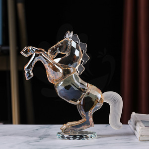 Adorno de Cristal con Forma de Caballo, Color Rojo, Grabado, Decoración para el Hogar, Regalo para Escritorio - Product Image 2