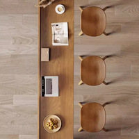 Table de bar haute carrée en bois massif de style nordique moderne, fabriquée en Chine, pour balcon, salon, fenêtre, bar à domicile