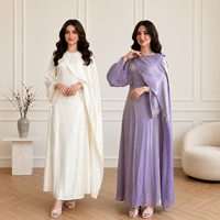 Abaya Sharut Dubaï, vêtements islamiques de luxe, robe pour femmes musulmanes, kimono modeste, robe abaya ajustée avec cape, robe de soirée modeste