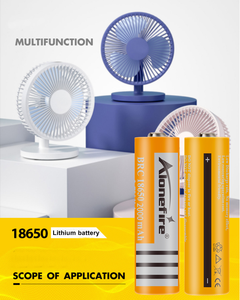 Alonefire 18650แบตเตอรี่ลิเธียมไอออนประสิทธิภาพสูง3.7V-4.2V 2000MAh สำหรับไฟฉายไฟฉายพัดลมมือถือ - Product Image 5