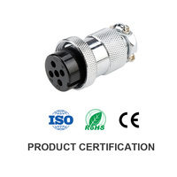 Envío en 7 días Conector de aviación GX30-Montaje de brida circular Enchufe macho de 2 3 4 pines con rosca de 25mm y enchufe de orientación estándar