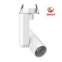 Projecteur COB motorisé intelligent à LED avec contrôle sans fil Casambi, en aluminium moderne, 20W/30W/40W, zoom 10-50, CRI95 2-4, blanc réglable, garantie 5 ans