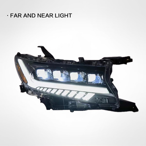 Ensemble de feux arrière LED à défilement séquentiel pour <span class=keywords><strong>Toyota</strong></span> <span class=keywords><strong>Prado</strong></span> 2018-<span class=keywords><strong>2022</strong></span>, avec feux de jour modifiés (DRL) et feux avant à fonction de feux de circulation - Product Image 4