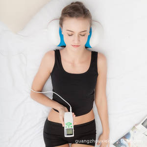 Masseur cervical pour une santé optimale, appareil de massage du cou avec fonction chauffante, à brancher, couleur bleue, matériau ABS - Product Image 4