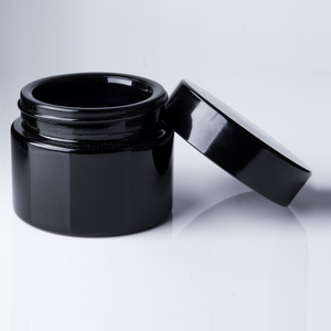 Nouveau pot en verre ultraviolet 100ml 60ml 120ml 150g 250ml pots de crème pour le visage cosmétique UV <span class=keywords><strong>ultra</strong></span> <span class=keywords><strong>violet</strong></span> 2 oz 4 oz 8 oz pot en verre noir - Product Image 4