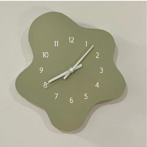 Modern Amoeba <strong>Funky</strong> Quartz Wooden Rustic <strong>Wall</strong> <strong>Clocks</strong> for Living Room - Product Image 5