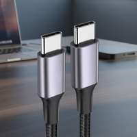 Câble de charge rapide USB Type-C vers Type-C tressé en nylon 60W 1m pour iPhone 16/15 Pro Max, tablettes, montres connectées, téléphones Android