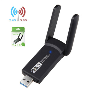 Adaptador Ethernet <span class=keywords><strong>Micro</strong></span> <span class=keywords><strong>USB</strong></span> Comfast con Antena de 2dBi, Realtek Rtl8812, Tarjeta de Red WiFi Externa para Laptop, <span class=keywords><strong>Dongle</strong></span> de Pantalla Inalámbrica - Product Image 1