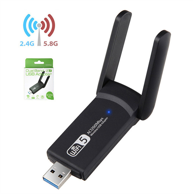 2dBi Antenna Comfast Micro USB Ethernet Adapter Realtek Rtl8812 Wireless Laptop External WiFi Display Dongle Network Card Stock