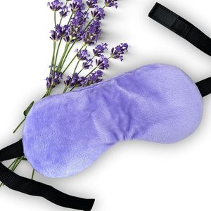 Mascarilla para dormir ponderada con aromaterapia de lavanda para ojos secos Mascarilla para dormir para hombres y mujeres Mascarilla para cubrir los ojos de terapia fría y caliente - Product Image 4
