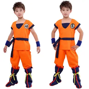 Costume de Cosplay d'anime imprimé de 2 couleurs de JM en gros pour les Fans d'Anime Dragon DBZ Son-Goku Monkey King à Halloween