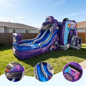 Vente en gros de châteaux gonflables en PVC personnalisés pour l'extérieur, châteaux gonflables commerciaux pour enfants en plein air - Product Image 6