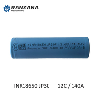 Batterie lithium-ion rechargeable Ampace INR18650 JP30 3.68V 3000mAh 60A/140A pour drone UAV et modèles RC