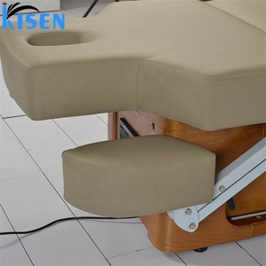 Kisen Hot Sale Cosmetic Good Quality Black Lash Bed <b>Table</b> Chair Beige Smart Beauty Bed with Massage - Product Image 4