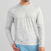 Sweat à capuche de pêche personnalisé pour homme 100 % polyester, anti-humidité, séchage rapide, manches longues, protection solaire pour pêcheur, vente en gros