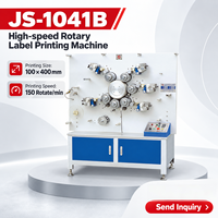 Mesin Cetak Label Rotary JS-1041B Kecepatan Tinggi, Printer Label Perawatan Pakaian, Bersertifikasi CE, Mesin Cetak Pita Kustom