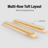 Brosse en fibres de sisal sur mesure avec manche en bois, poils de 12 mm, pour nettoyage de fonderie, fournisseur OEM