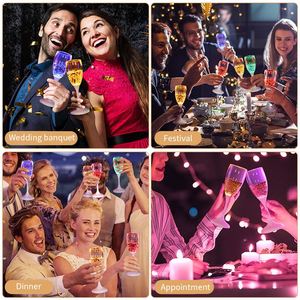 Coupe à champagne personnalisée de luxe avec éclairage LED créatif pour réception de mariage - Product Image 5