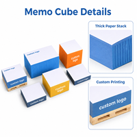 Cube de notes autocollantes pour réunions en gros, avec logo personnalisé, impression couleur des bords, conception multi-pages, fournisseur de cubes de notes autocollantes pour enregistrement de réunions