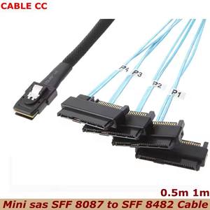 Nouveau Mini SAS 36P <span class=keywords><strong>SFF</strong></span> <span class=keywords><strong>8087</strong></span> à 4 SAS 29P <span class=keywords><strong>SFF</strong></span>-8482 avec 15P SATA Power Splitter Cable Connector Hard Drive Splitter Cord Wire Line - Product Image 3