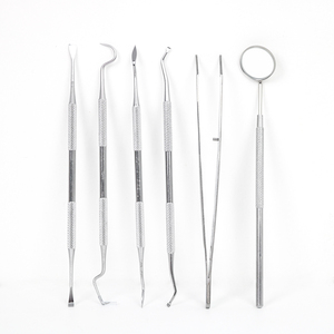 6 cái nha khoa cơ bản kiểm tra dụng cụ Chẩn đoán vệ sinh răng miệng <span class=keywords><strong>Kit</strong></span> răng sâu làm sạch công cụ thiết lập - Product Image 4